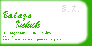 balazs kukuk business card